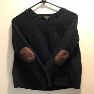 Womens J. Crew Navy cropped Sweater with patches